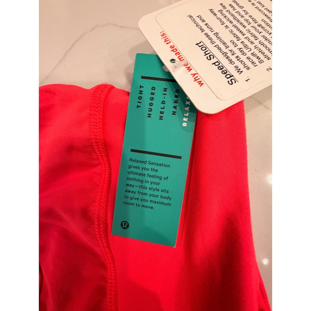 Lululemon Speed Short Pink Running Training Shorts LW7ACES RAZZ Size 8 NWT - Picture 5 of 8